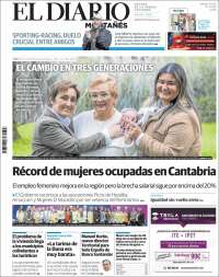 Portada de El Diario Montañés (España)