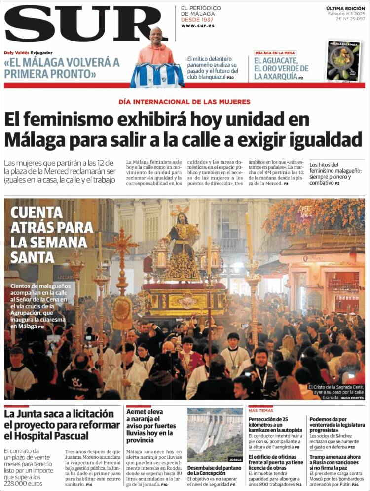 Portada de Diario el Sur (España)