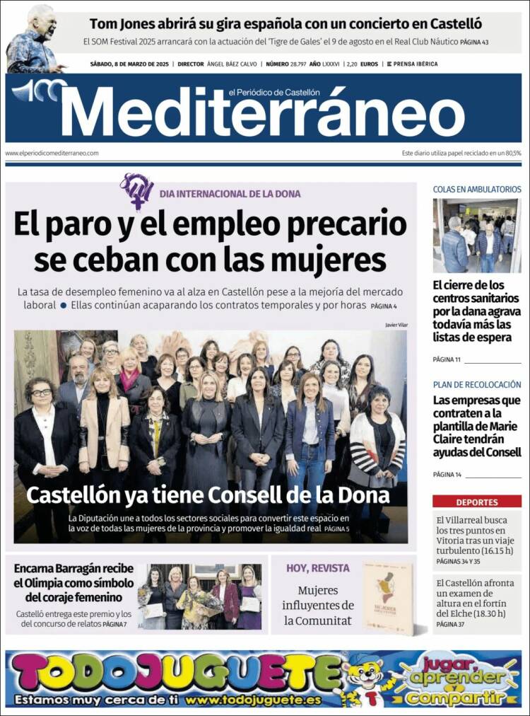 Portada de El Periódico Mediterraneo (España)