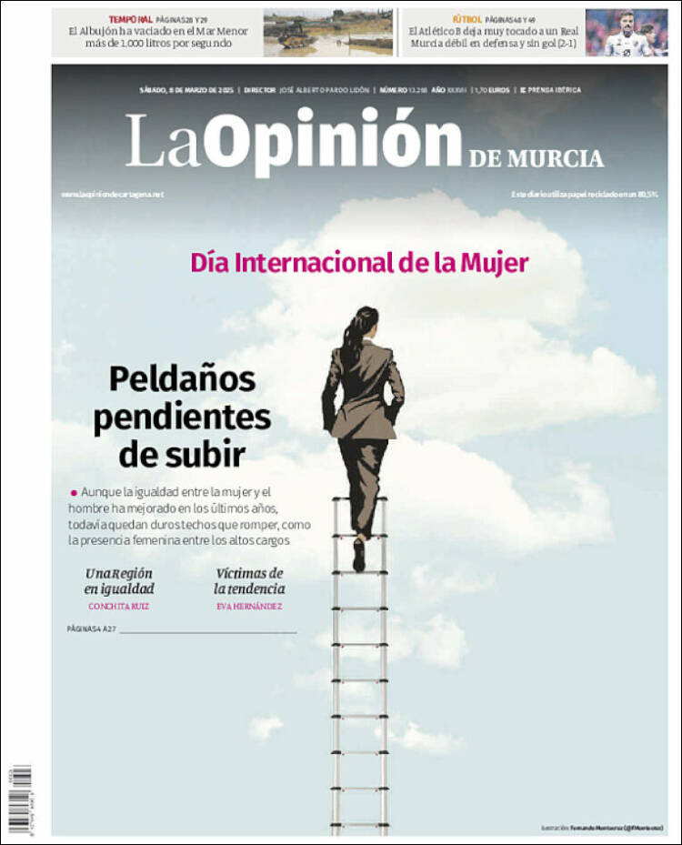 Portada de La Opinión de Murcia (España)