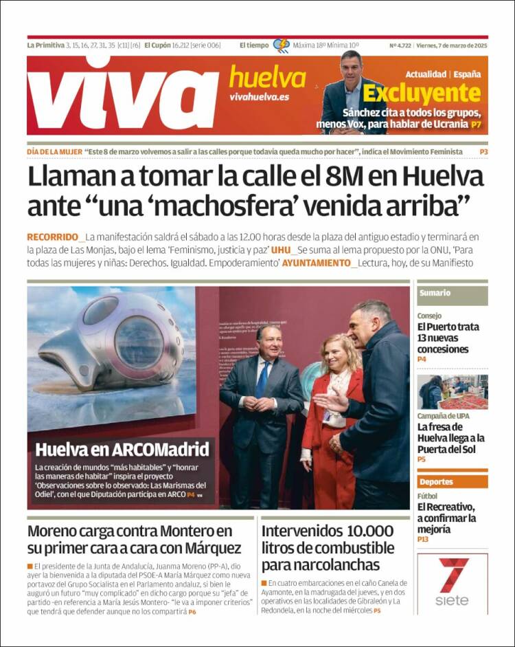 Portada de Viva Huelva (España)