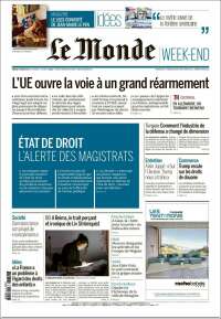 Portada de Le Monde (Francia)