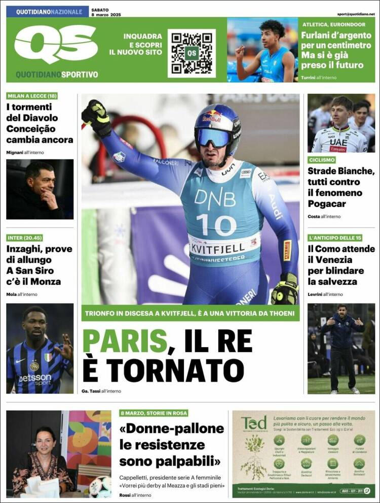 Portada de Quotidiano Sportivo (Italia)