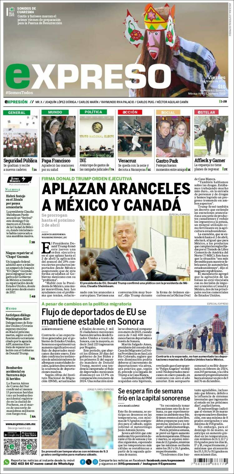 Portada de Expreso (México)