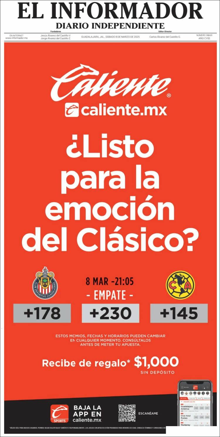 Portada de El Informador (México)