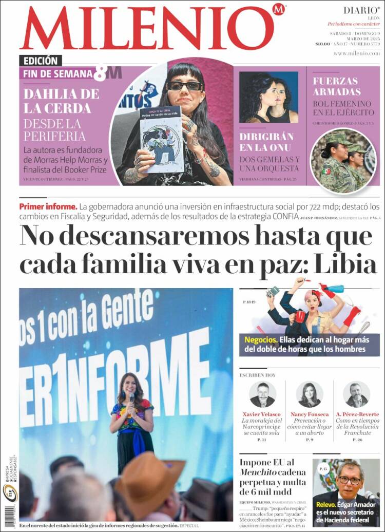 Portada de Milenio de León (México)