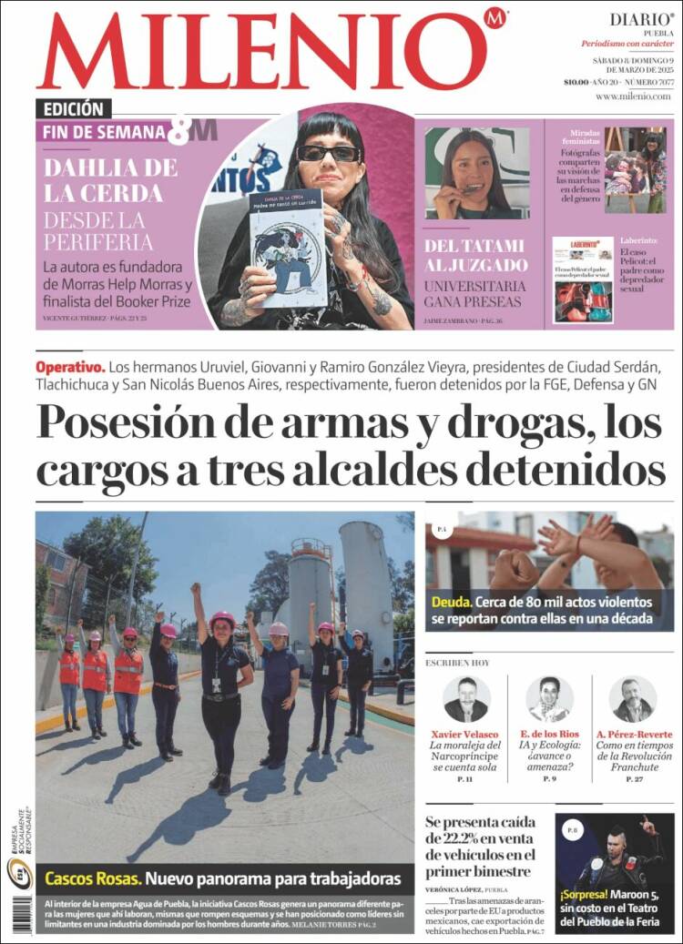 Portada de Milenio de Puebla (Mexico)