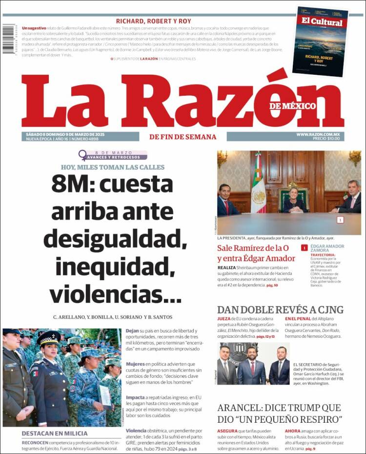 Portada de La Razón (México)