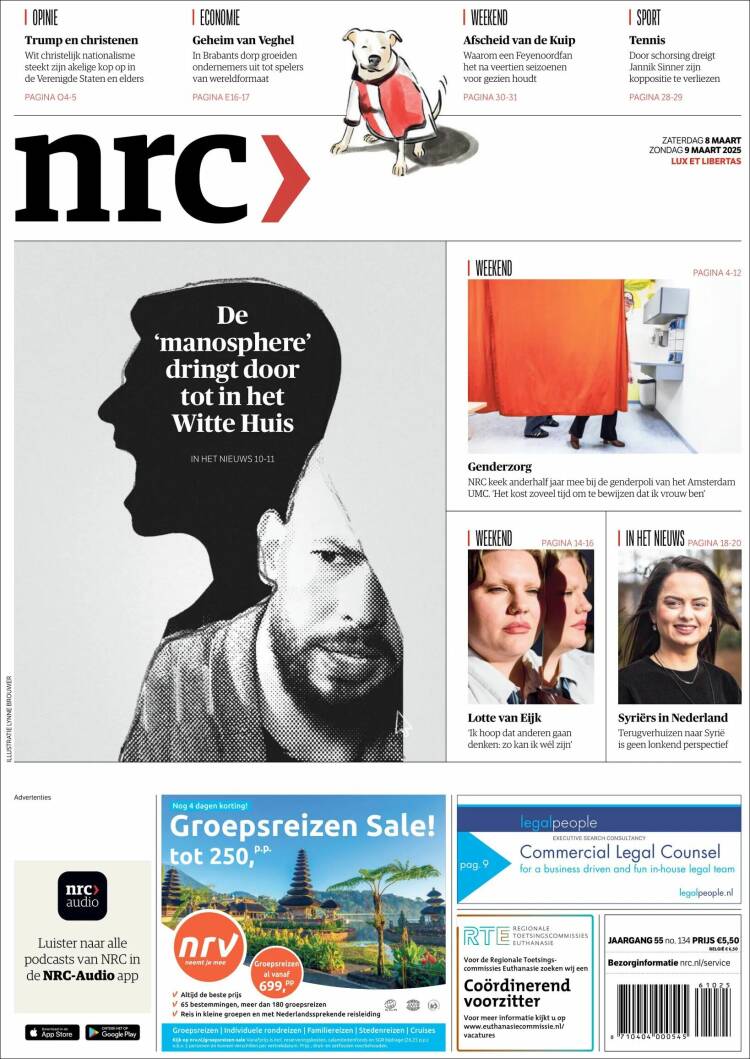 Portada de NRC Handelsblad (Pa&iacute;ses Bajos)
