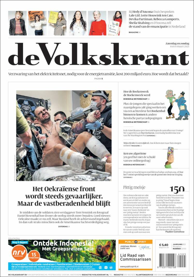 Portada de De Volkskrant (Pa&iacute;ses Bajos)