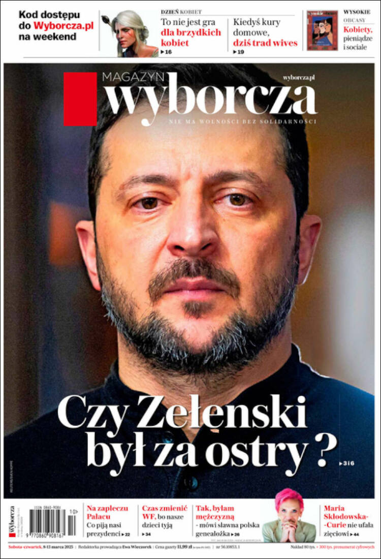 Portada de Gazeta Wyborcza (Polonia)