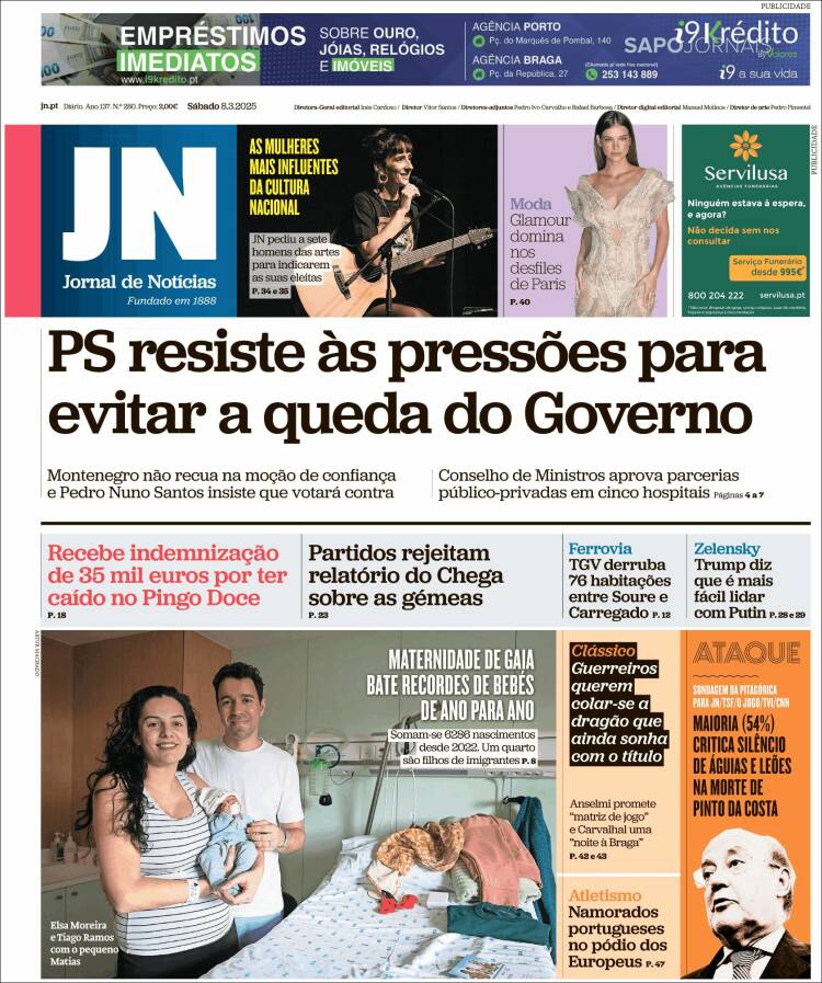 Portada de Jornal de Notícias (Portugal)