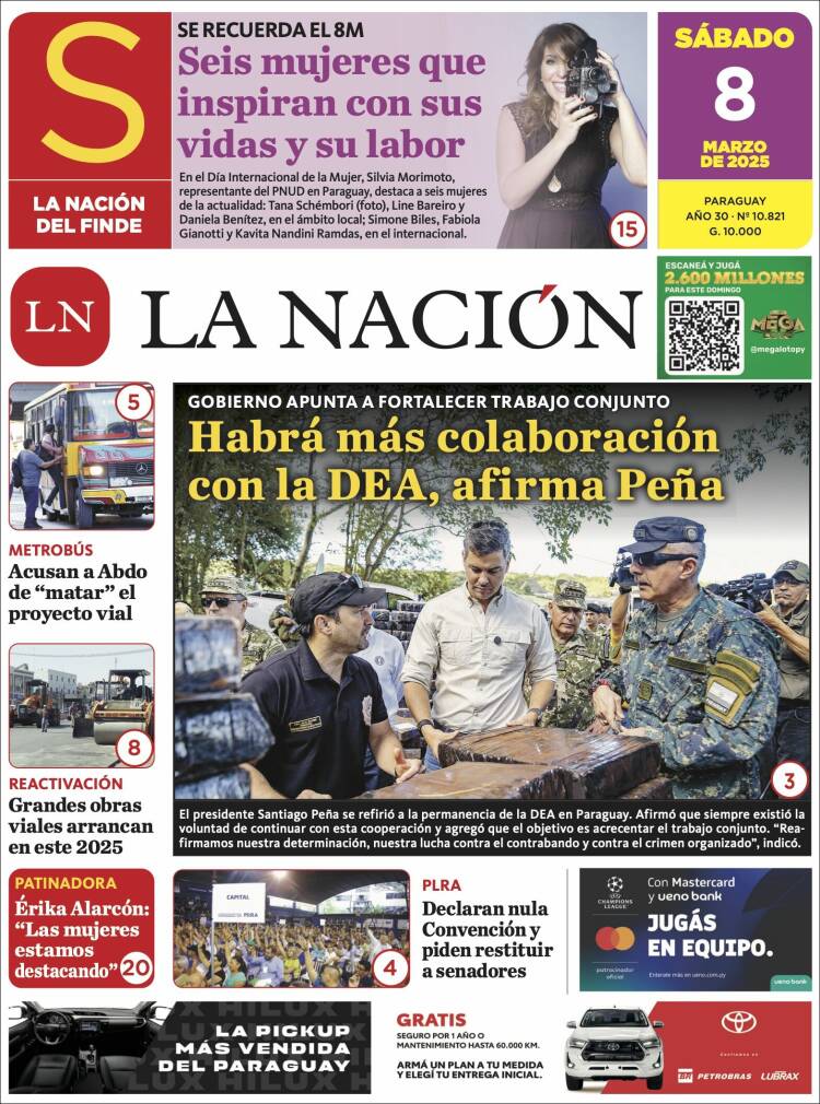 Portada de La Nación (Paraguay)