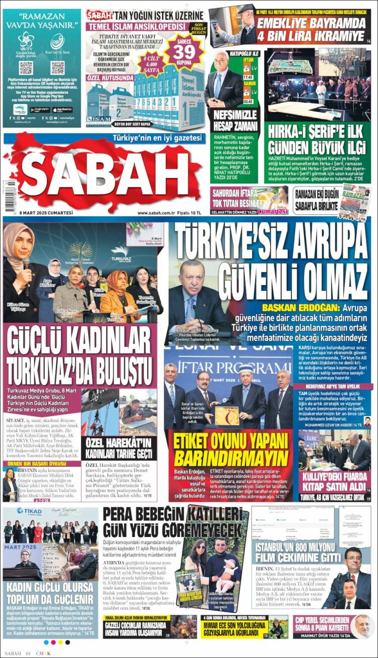 Portada de Sabah (Turqu&iacute;a)