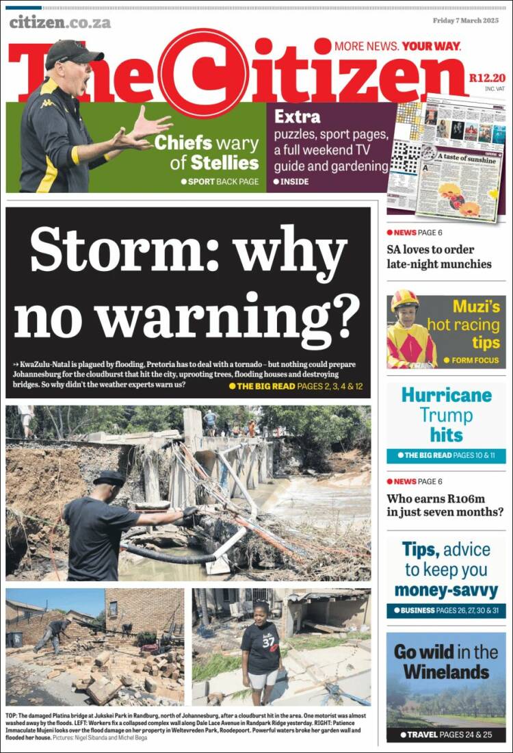 Portada de The Citizen (Sud&aacute;frica)