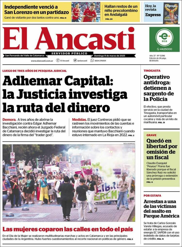 Portada de El Ancasti (Argentina)