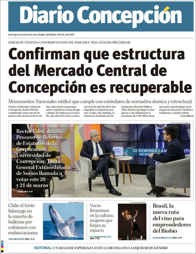 Portada de Diario de Concepción (Chile)