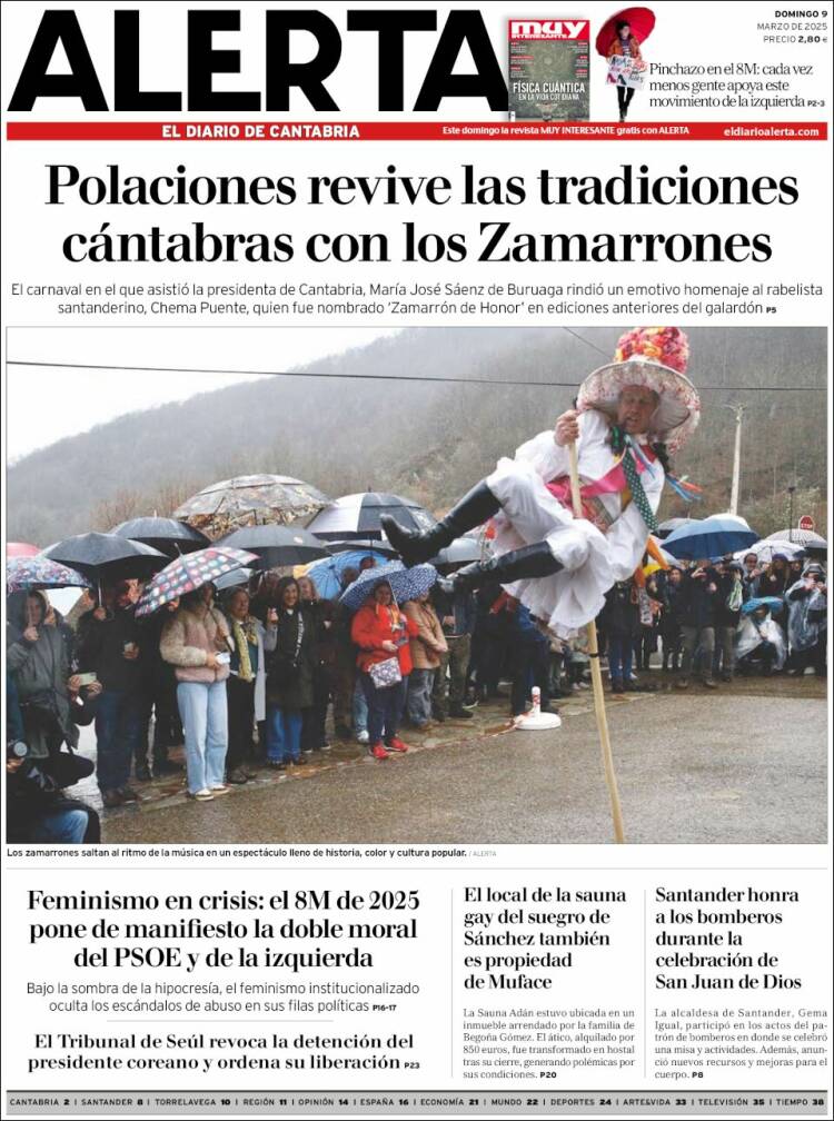 Portada de Alerta - El Diario de Cantabria (España)