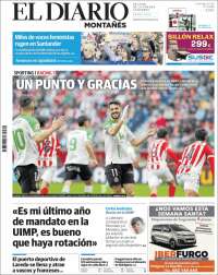 Portada de El Diario Montañés (España)