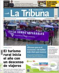 Portada de La Tribuna de Albacete (España)