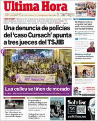 Portada de Última Hora (España)