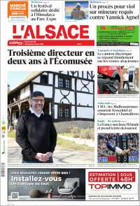 Portada de Journal L'Alsace (Francia)