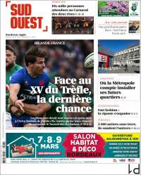 Portada de Sud Ouest (Francia)