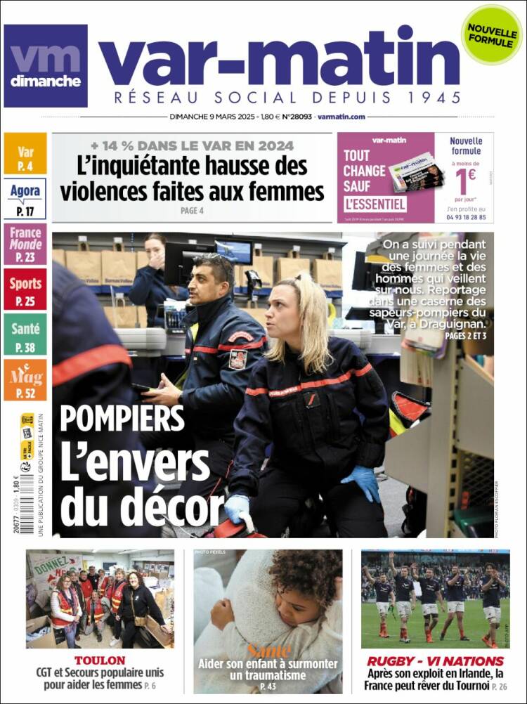 Portada de Var-Matin (Francia)