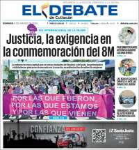 Portada de El Debate de Culiacán (México)