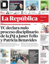 Portada de La Republica (Perú)