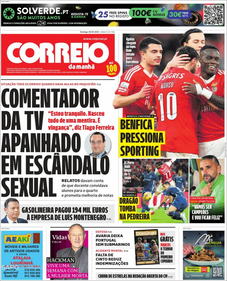 Portada de Correio da Manhã (Portugal)