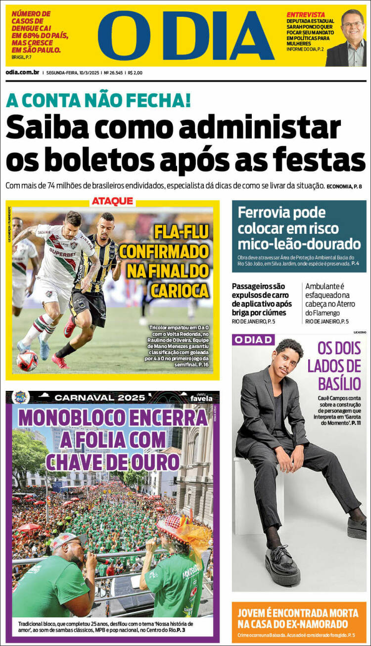 Portada de O Dia (Brasil)