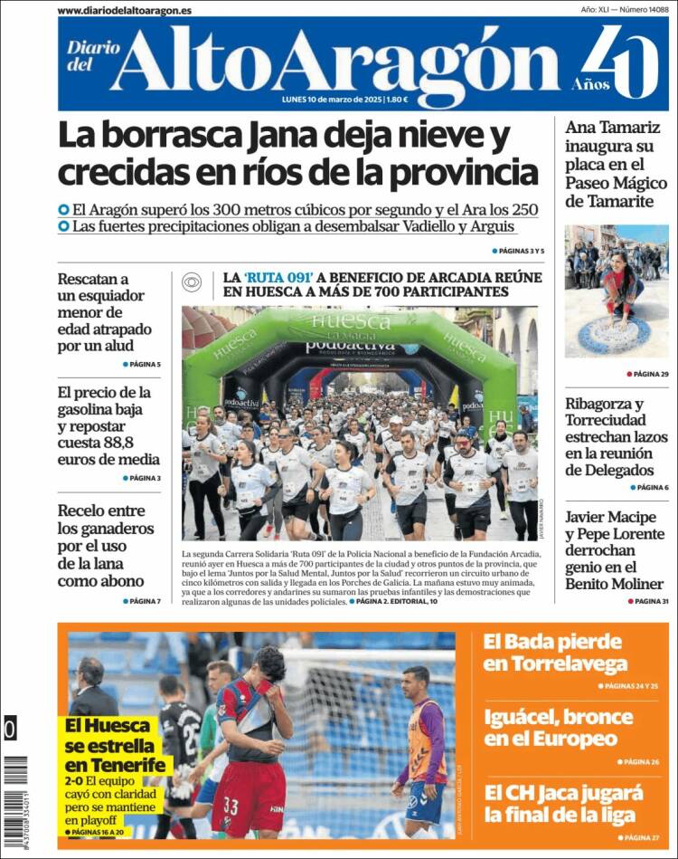 Portada de Diario del AltoAragón (España)