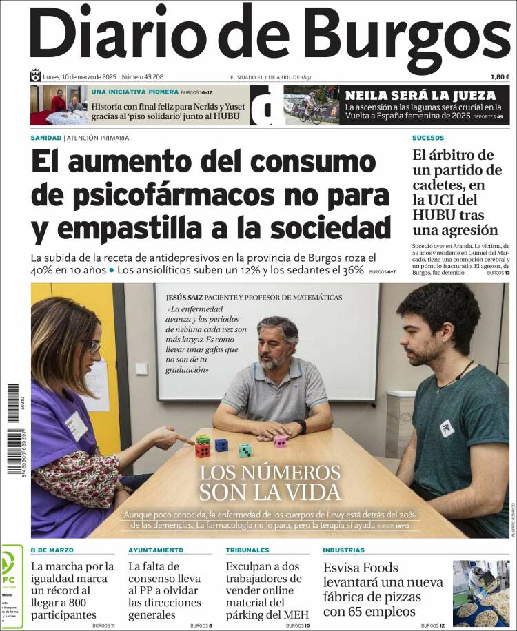 Portada de Diario de Burgos (España)