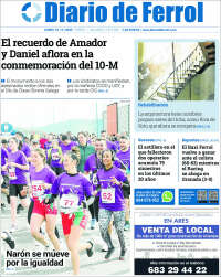 Portada de Diario de Ferrol (España)