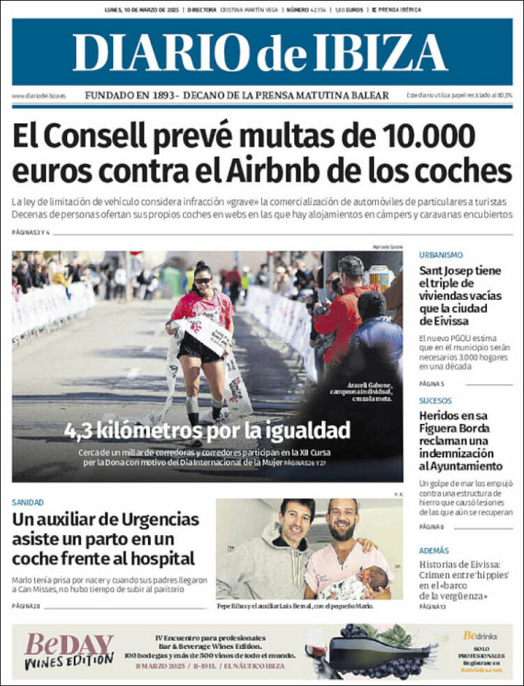 Portada de Diario de Ibiza (España)