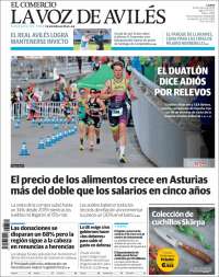 Portada de El Comercio - Avilés (España)