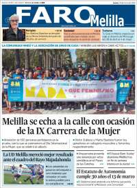 Portada de El Faro de Melilla (España)