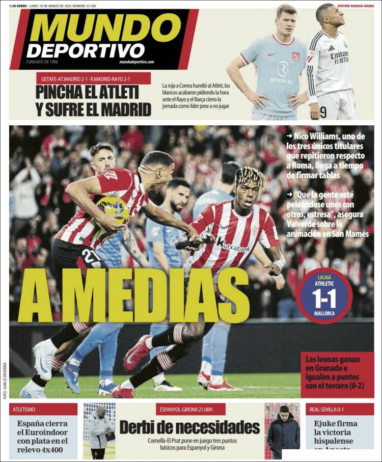 Portada de Mundo Deportivo Bizkaia (España)