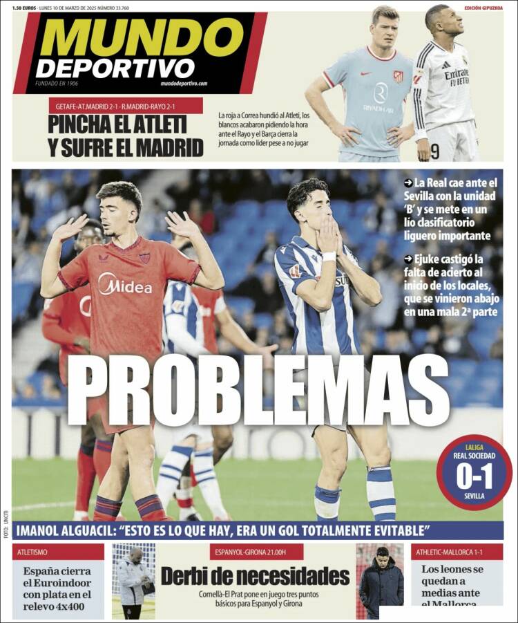 Portada de Mundo Deportivo Gipuzkoa (España)