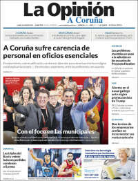 Portada de La Opinión de A Coruña (España)