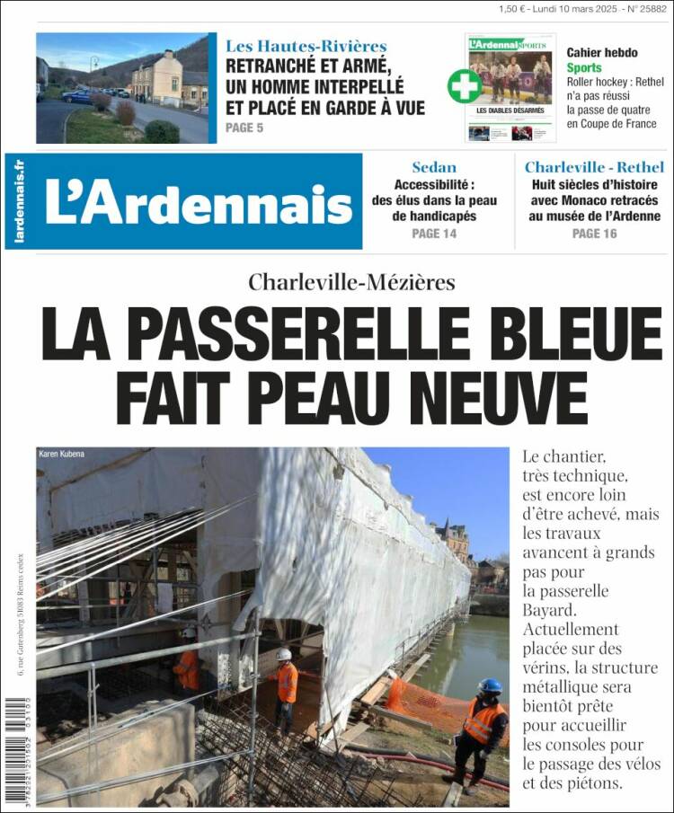 Portada de L'Ardenais (Francia)