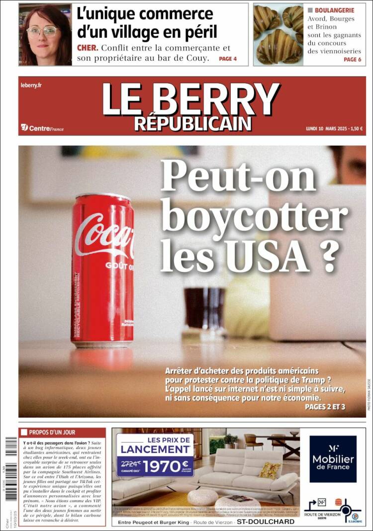 Portada de Berry Republicain (Francia)