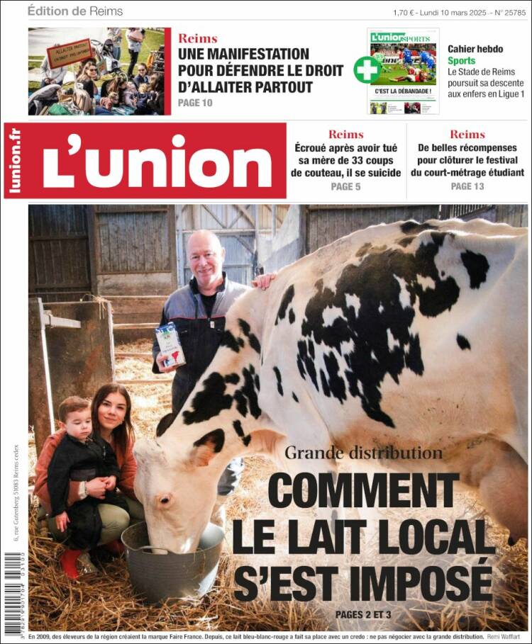 Portada de L'Union (Francia)