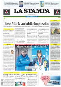 Portada de La Stampa (Italia)