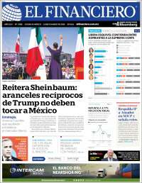 Portada de El Financiero (México)