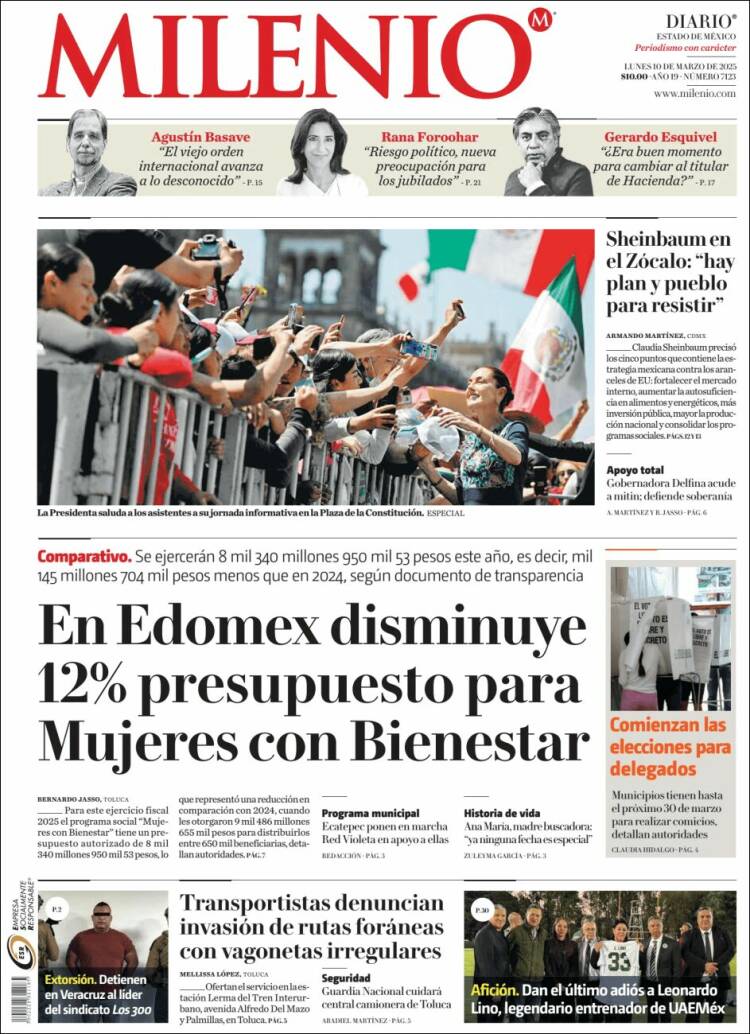 Portada de Milenio - Estado de México (Mexico)