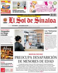 Portada de El Sol de Sinaloa (México)