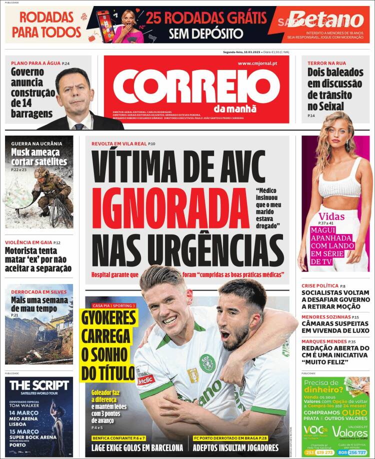 Portada de Correio da Manhã (Portugal)