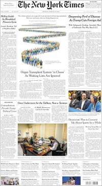 Portada de New York Times (USA)